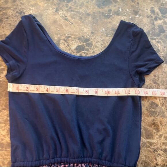 Rue 21 Womens Size S Blue & Coral Elephant Pattern Long Summer Dress - Picture 3 of 7